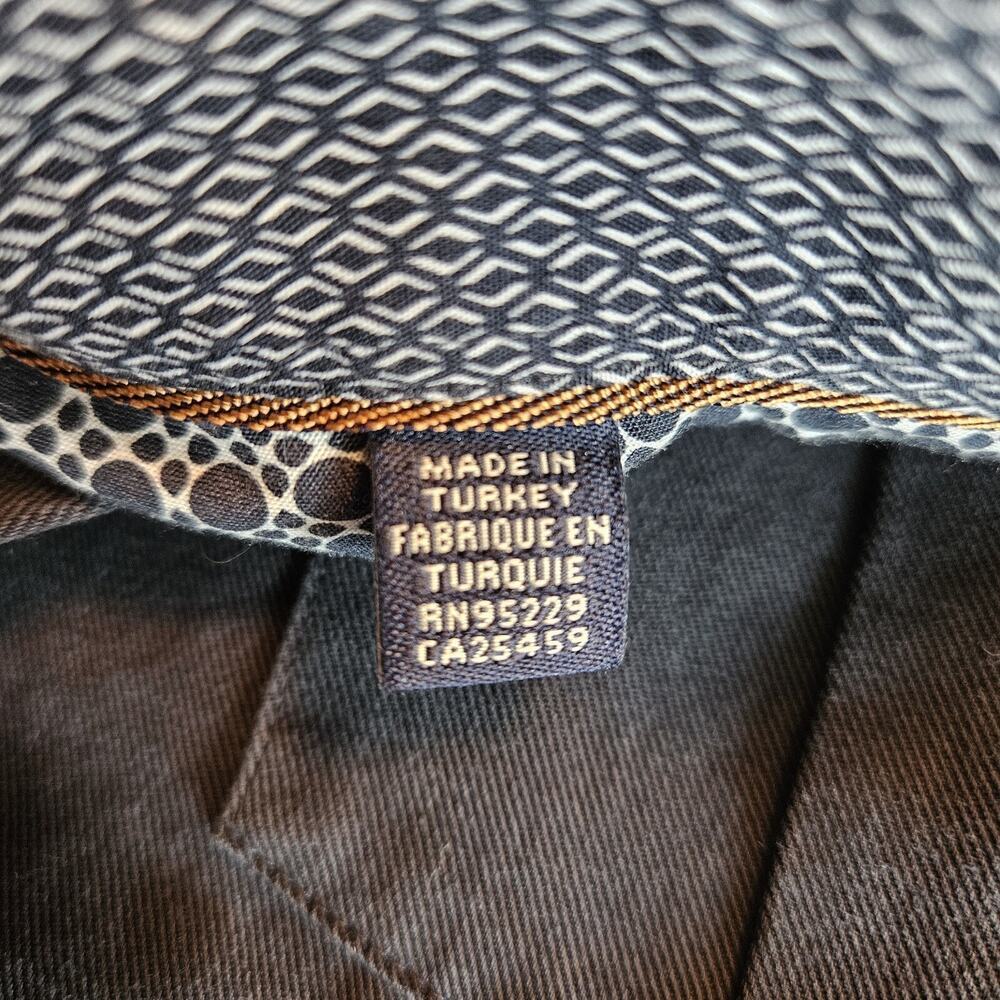 Ted Baker London Mens Dress Shirt S 2/32.5 Solid Blue Dotted Flip Cuff Pattern - Picture 10 of 14